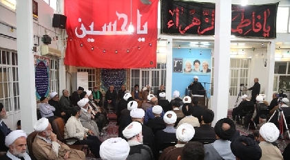 مراسم عزاداری امام صادق(ع) در دفتر آیتالله فاضل لنکرانی برگزار شد