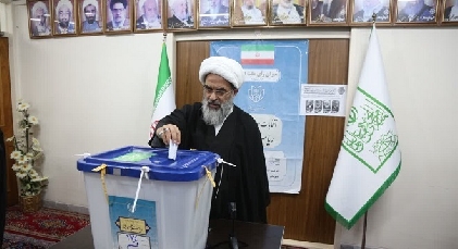 حضور آیت الله فاضل لنکرانی در انتخابات ریاست جمهوری