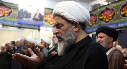 عزاداری و نماز جماعت ظهر عاشورا در حسینیه دفتر مرحوم حضرت آیت الله فاضل لنکرانی(ره)