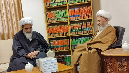 گزارش دیدار آیت الله فاضل لنکرانی با حضرت آیت الله العظمی سبحانی(دامت برکاته)