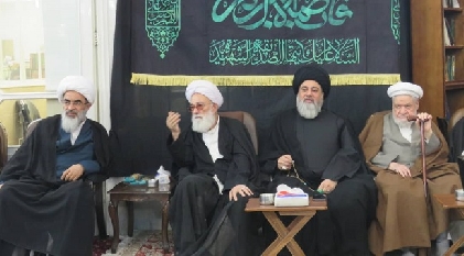 مراسم سوگواری ایام فاطمیه اول در دفتر آیتالله فاضل لنکرانی برگزار شد